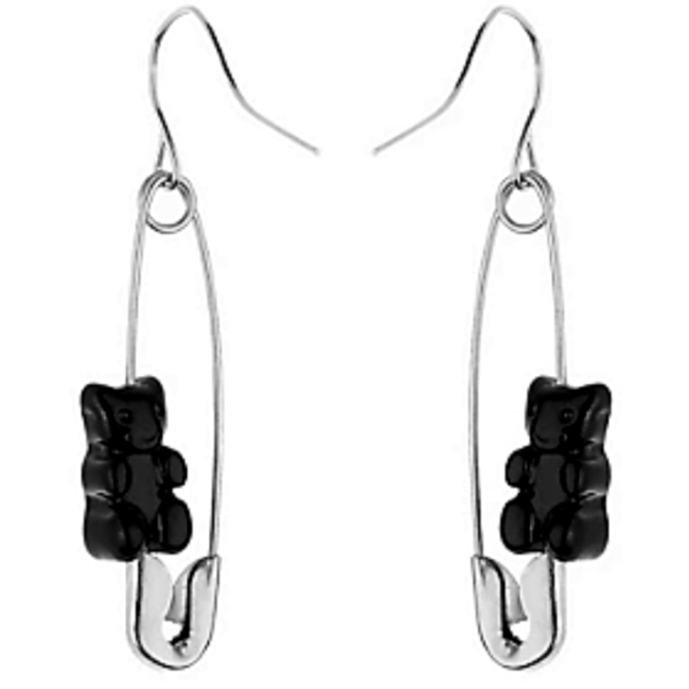 In search of safety pin gummy bear earrings from Hot topic